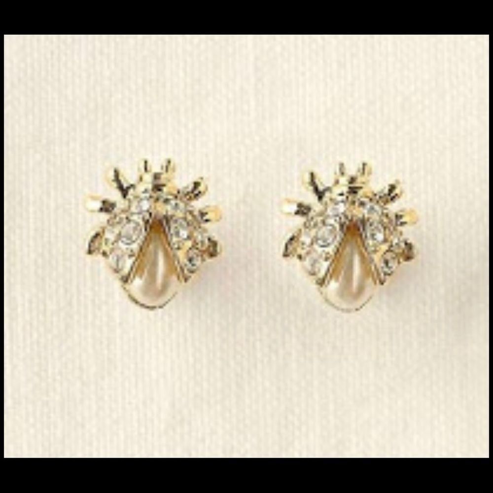 COPY - Stella & Dot Pearl & Rhinestone Lady Bug Studs